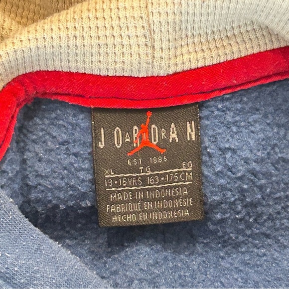 Nike Air Jordan Blue Pull Over Hoodie Youth Size XL 13-15 YRS - Picture 5 of 6